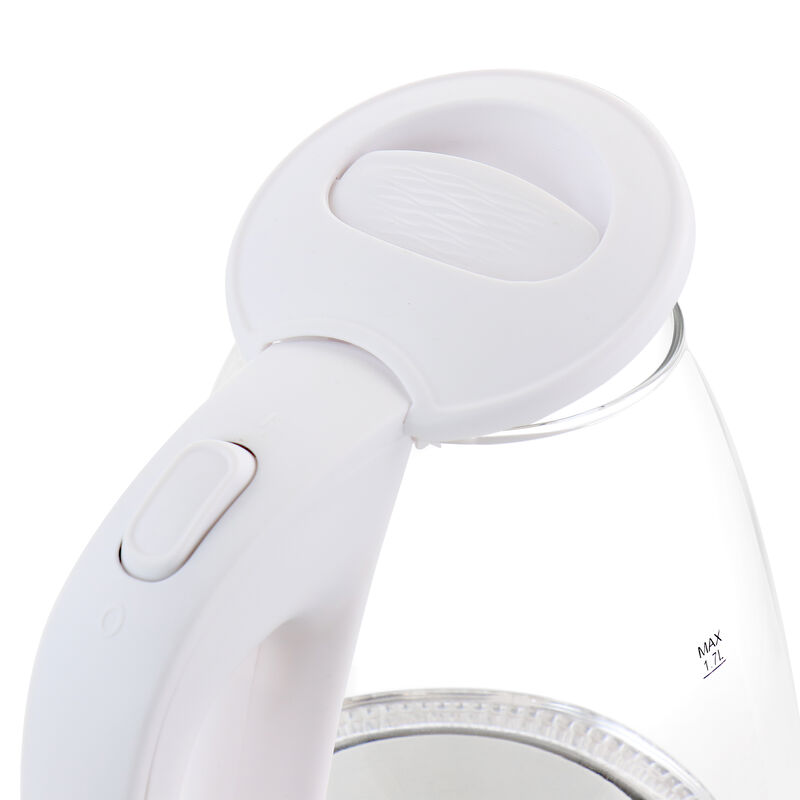 Better Chef 1.7 Liter Glass 360 Degree Cordless LED Electric Kettle in White