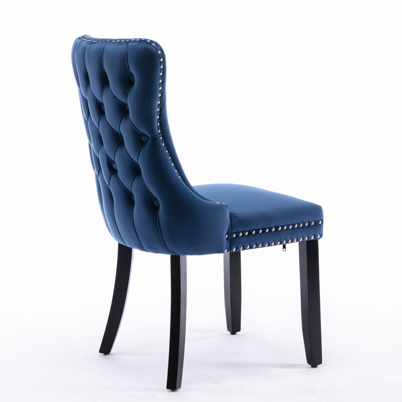 Streamdale Blue Upholstered Dining Chairs, Set of 2 image number 6