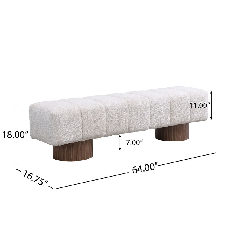 Merax Upholstered Dining Bench Ottoman