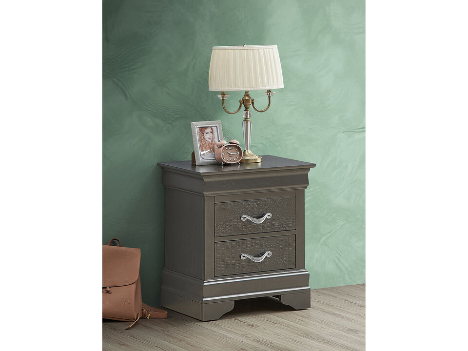Lorana 2-Drawer Nightstand (24 in. H x 16 in. W x 21 in. D)