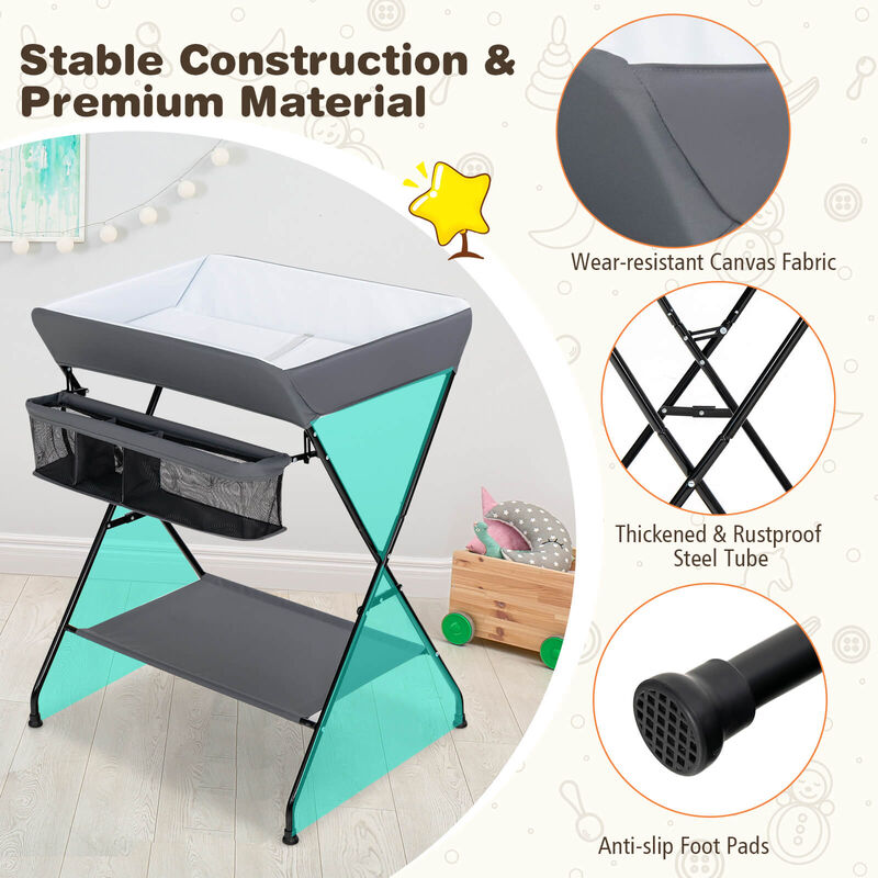 Baby Storage Folding Diaper Changing Table