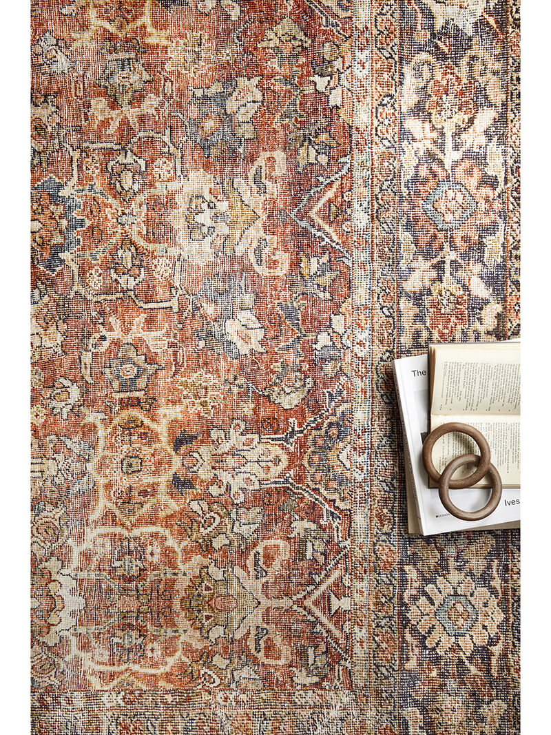 Layla LAY02 Spice/Marine 3'6" x 5'6" Rug by Loloi II image number 3