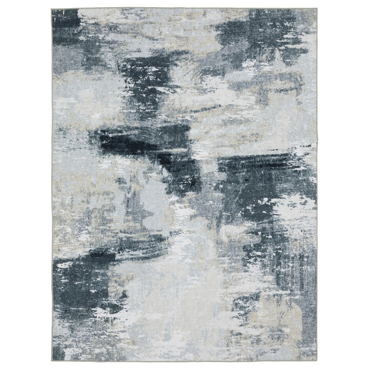 HomeRoots Abstract Distressed Area Rug