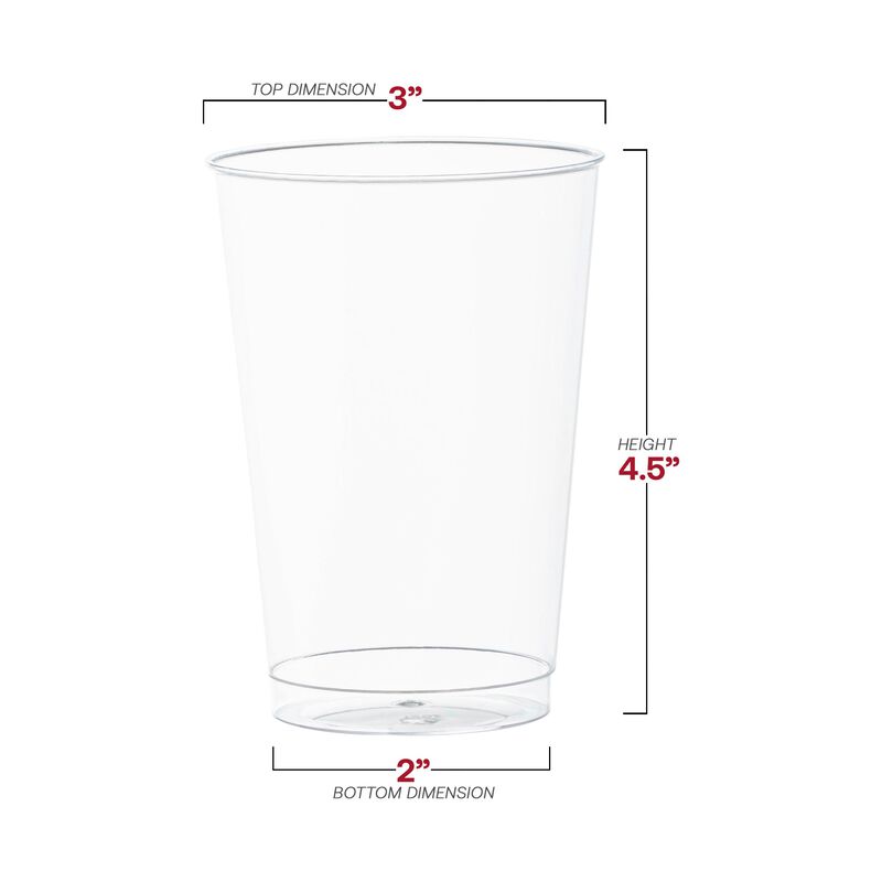 12 oz. Clear White Plastic Party Cups (240 Cups) image number 3