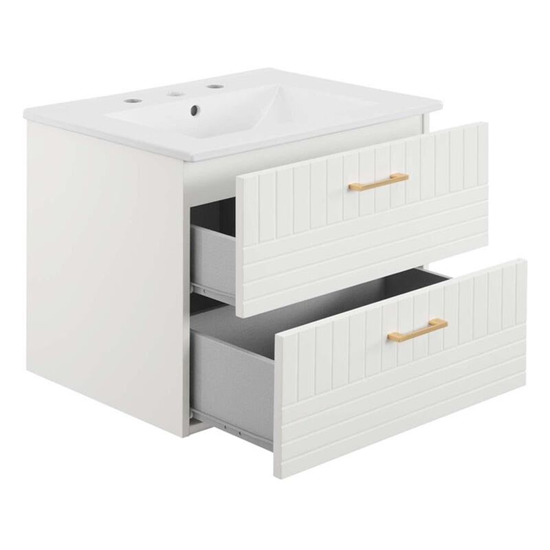 Modway Daybreak Bathroom Vanity, 24" with White Sink image number 5