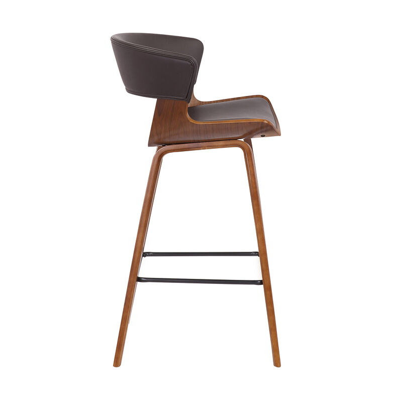 Jagger Modern  Wood and Faux Leather Counter Height Barstool