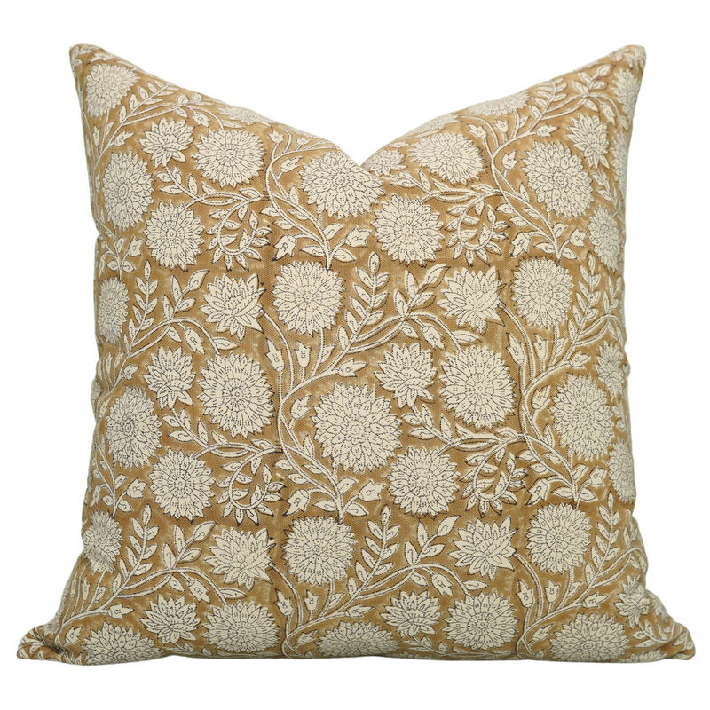 Floral Pillow Cover Handmade Cotton Throw Cushion image number 0