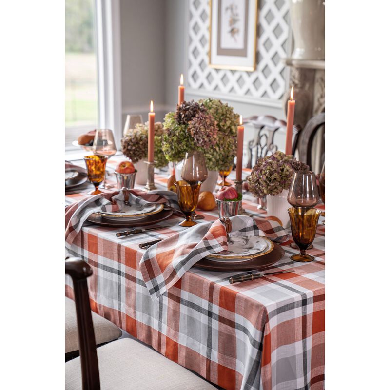 Christmas Linen Tablecloth - Fall Buffalo Check, Solino Home
