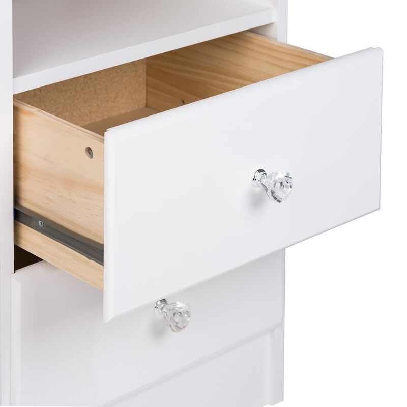 Prepac Astrid 4-Drawer Dresser, Crystal White