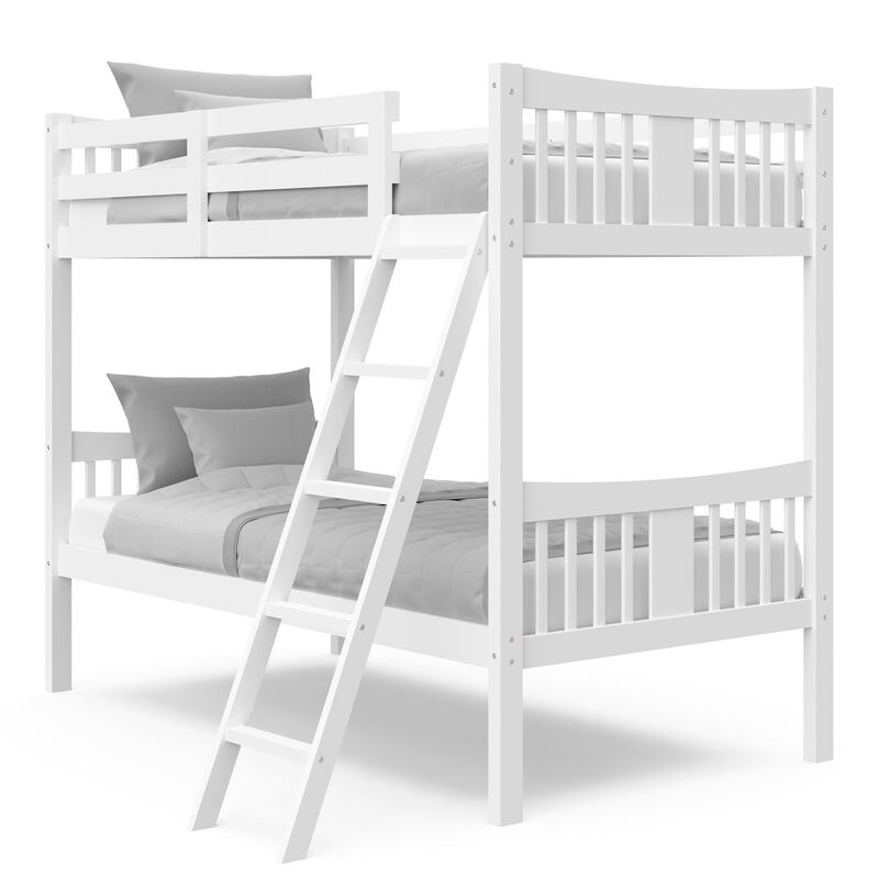 Storkcraft Caribou Twin-over-Twin Bunk Bed (White)