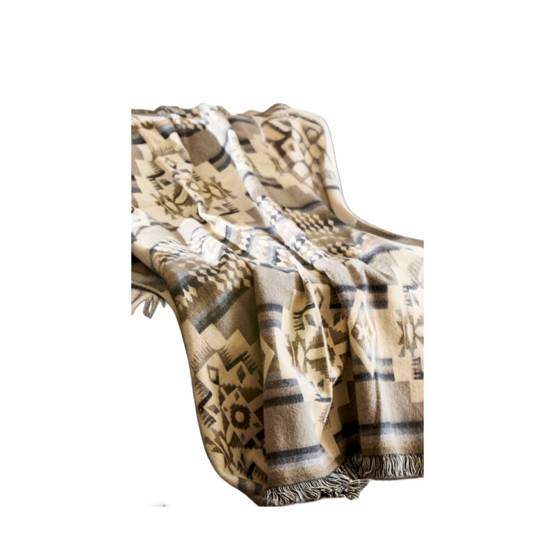 HomeRoots Gray Woven Acrylic Reversable Throw image number 3
