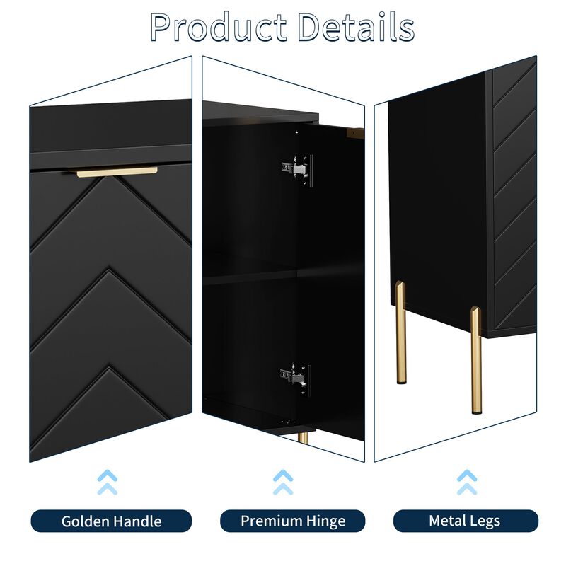 2-Door Accent Cabinet Storage Cabinet