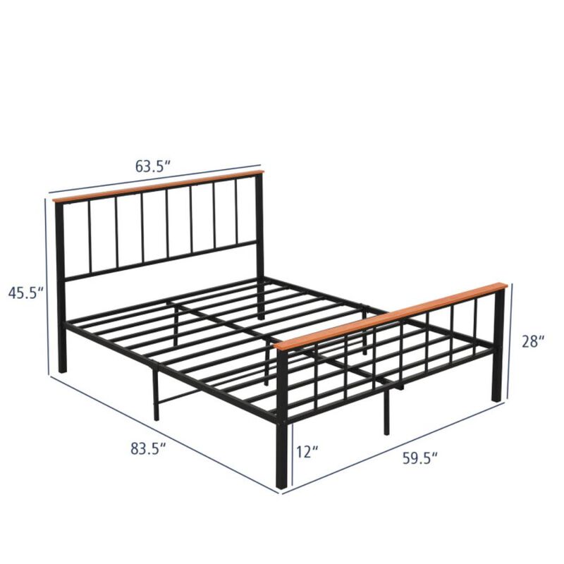 Hivvago Bed Frame with Headboard and Footboard