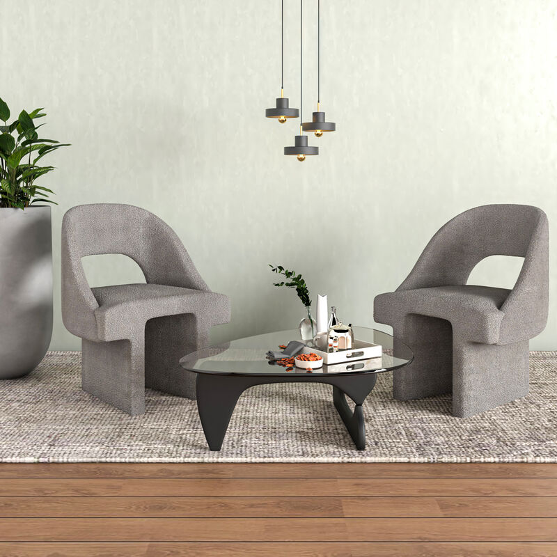 LeisureMod Modern Side Boucle Accent Chair – Quell Collection, Stylish and Cozy Chair for Living Room, Bedroom, and Contemporary Spaces