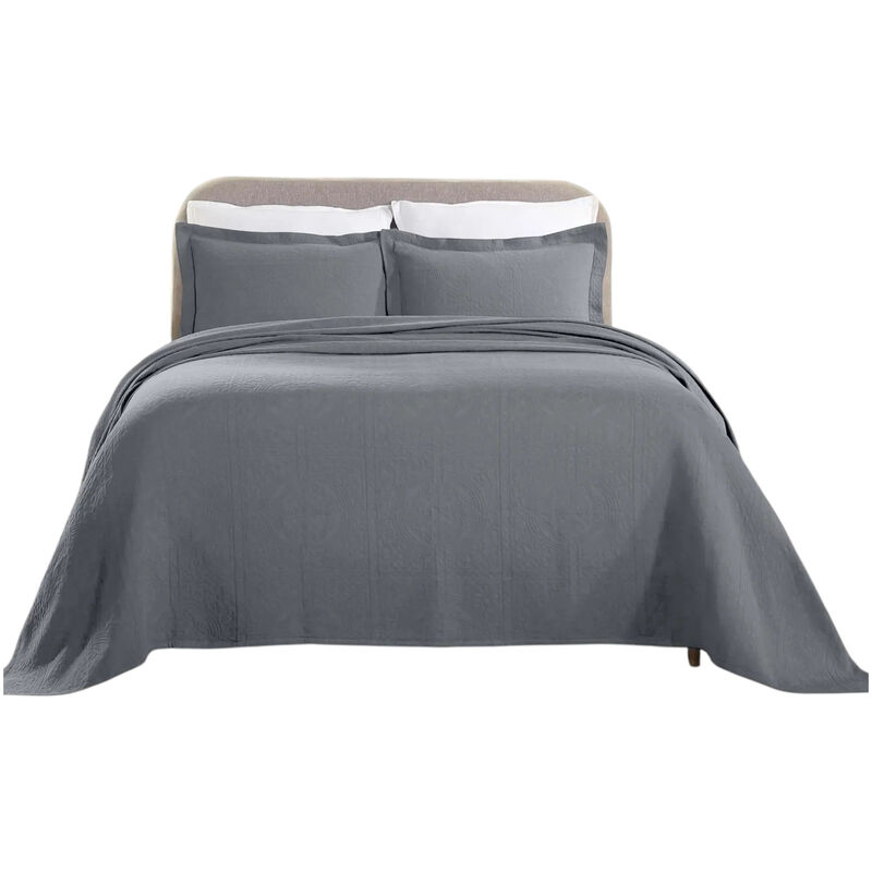 Lightweight Cotton Matelasse Bedspread and Shams Set for Bedroom image number 2