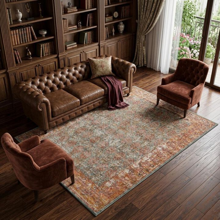 HomeRoots Southwestern Runner Rug