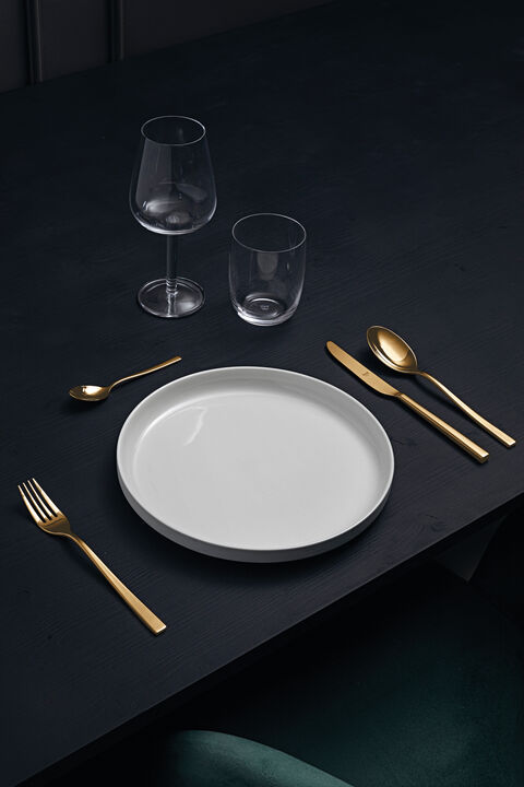 Atena Frozen Gold Flatware Set (5 Pieces)