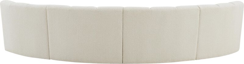 Meridian Furniture Infinity Cream Boucle Fabric 4pc. Modular Sectional image number 3