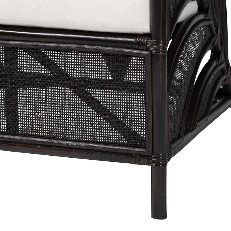 bali & pari Paden Natural Rattan Armchair - Handwoven Wicker Accent Chair with Banana Leaf Frame for Living Room or Sun Room image number 5