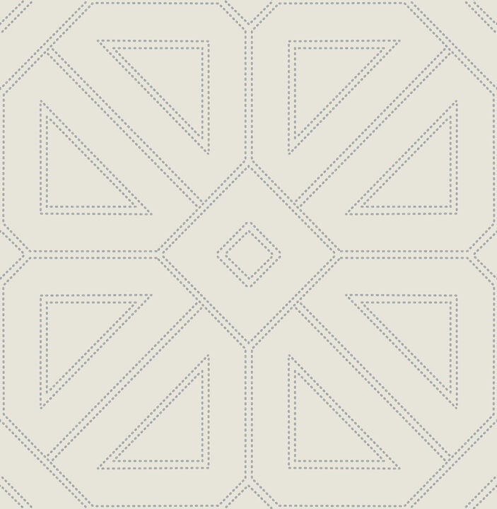 Voltaire Grey Beaded Geometric Wallpaper