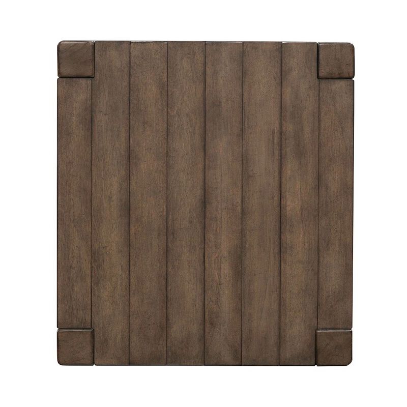 Liberty Furniture Broadmore Living Room Square Chairside Table - Cobblestone Brown image number 4