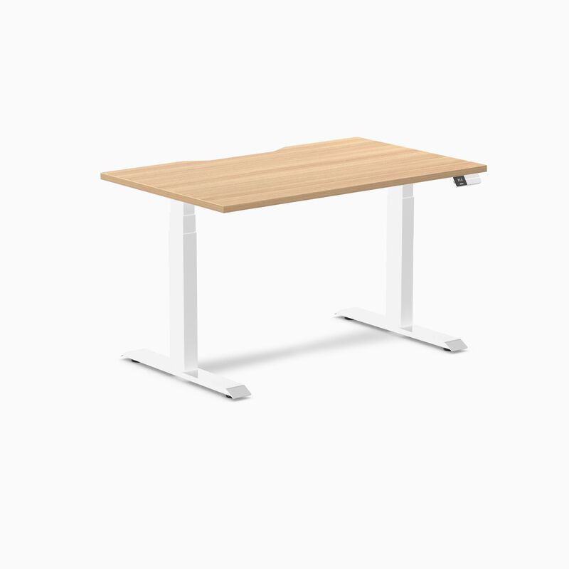Desky Dual Scalloped Laminate Sit Stand Desk image number 0