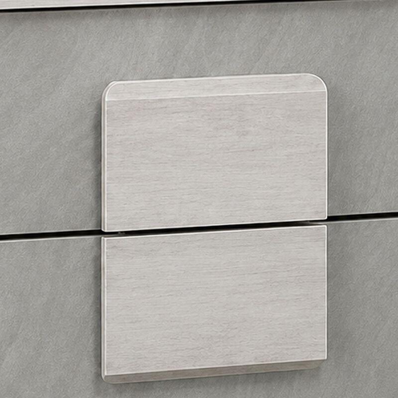 3pc King Bedroom Set, White Wash, Stone Gray, 2 Nightstands image number 6