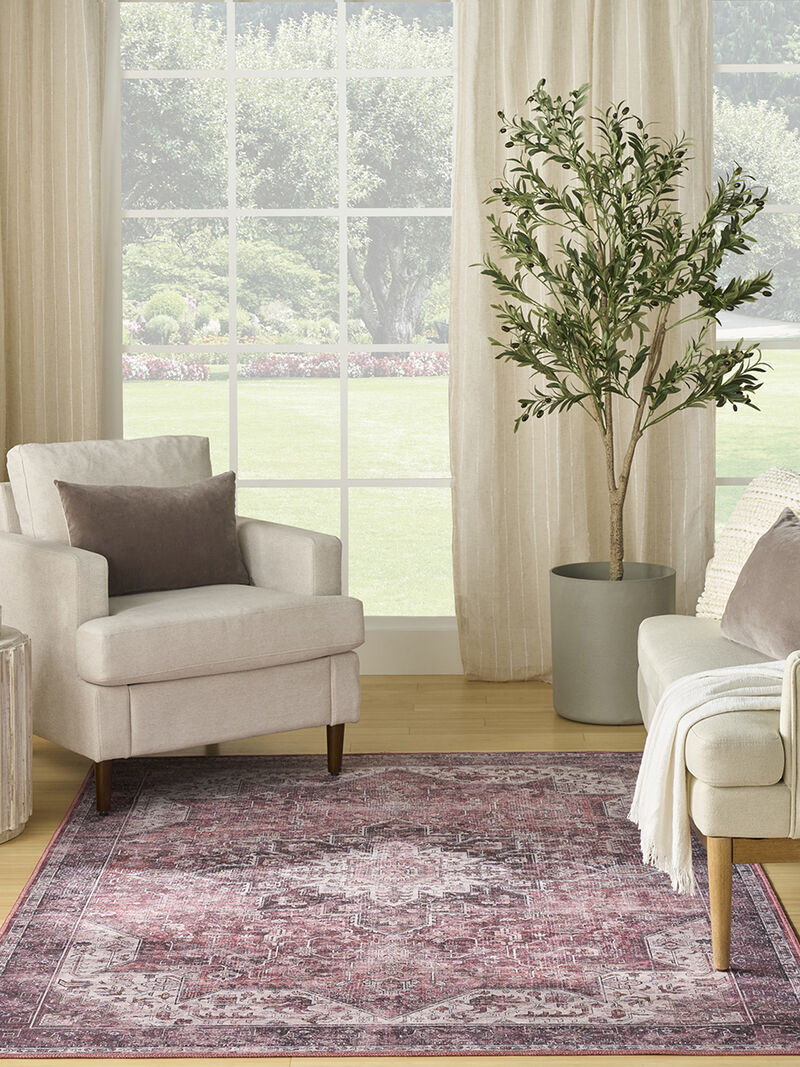 Nourison Washables NWB15 Red 6' x 9' Rug