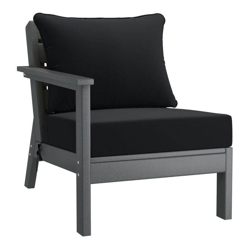 WestinTrends Outdoor Patio HDPE Loveseat Sofa with Patio Cushions