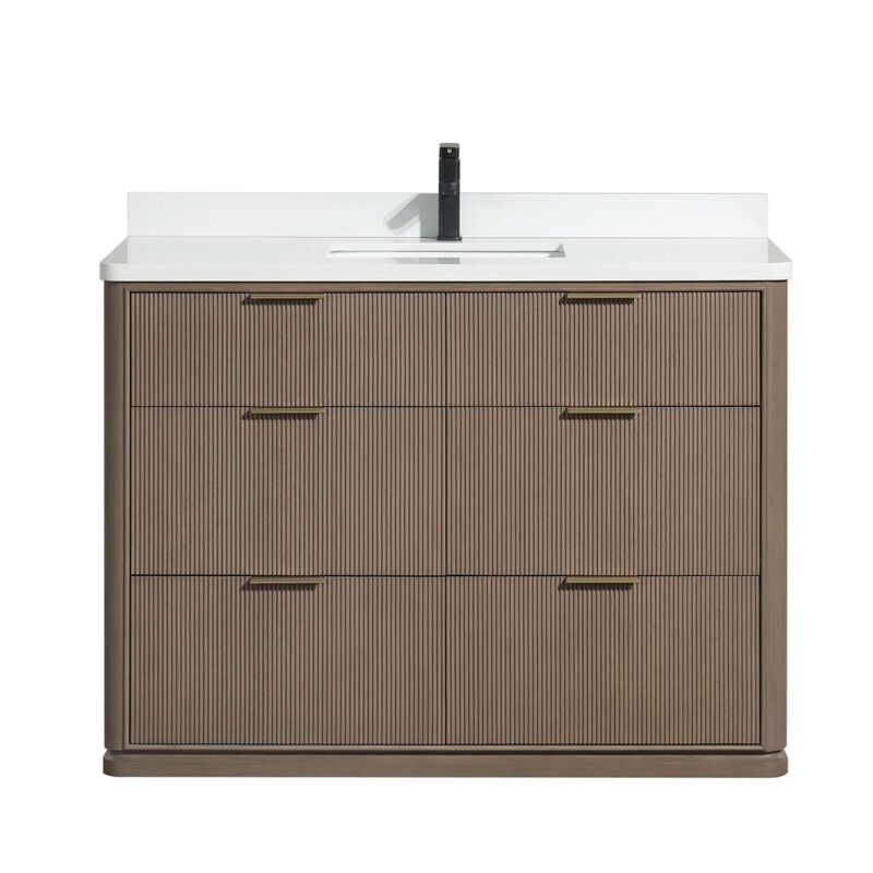 Aria 48" Bathroom Vanity Smoked Oak image number 0