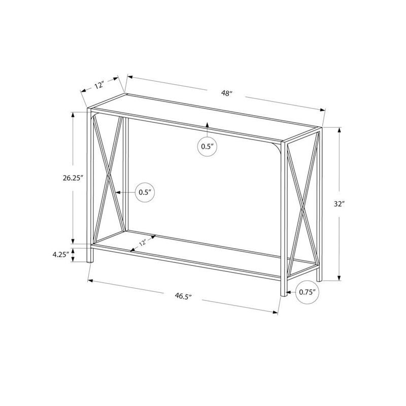 Monarch Accent Table, Console, Entryway, Narrow, Sofa, Living Room, Bedroom image number 2