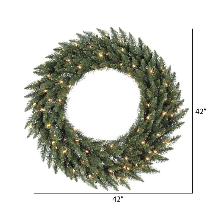 Vickerman Multi-Colored LED Lights Frosted Bellevue Alpine Artificial Christmas Wreath, 42-Inch (A861044LED)