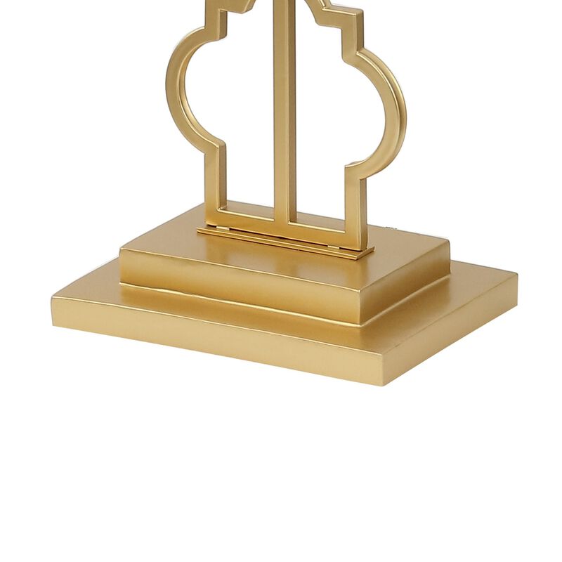 Selina Iron Ogee Trellis Modern LED Floor Lamp