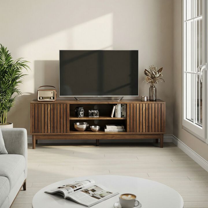 Scapt Mid-Century Modern Fluted TV Stand