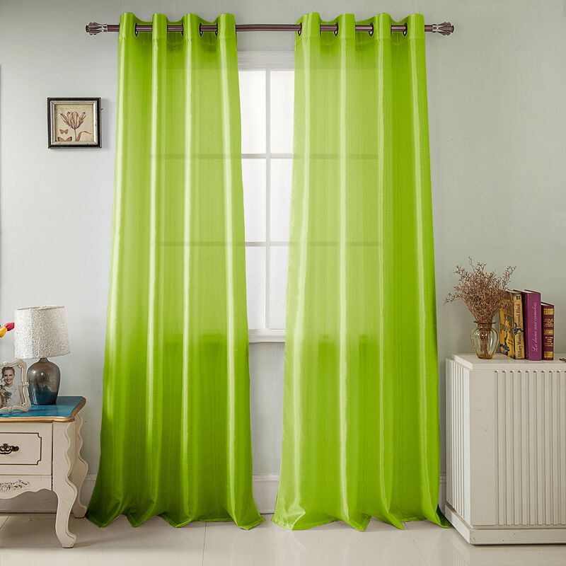 RT Designers Collection Nancy Faux Luxurious Silk Grommet Curtain Panel 54" x 63" Navy