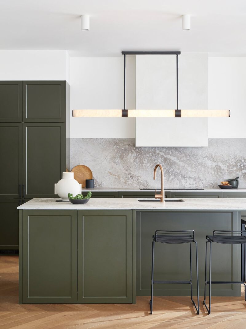 Beacon Lighting Luella Alabaster Linear Pendant Light LED Kitchen Island Pendant image number 3