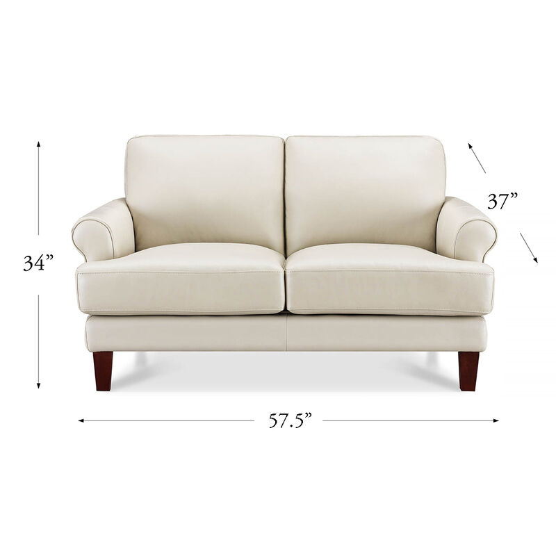 Dawn Top Grain Leather Loveseat