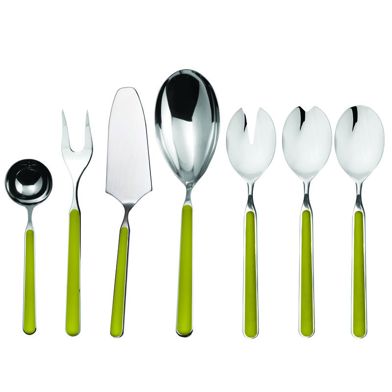Fantasia 7-Piece Serving Set in Olive Green
