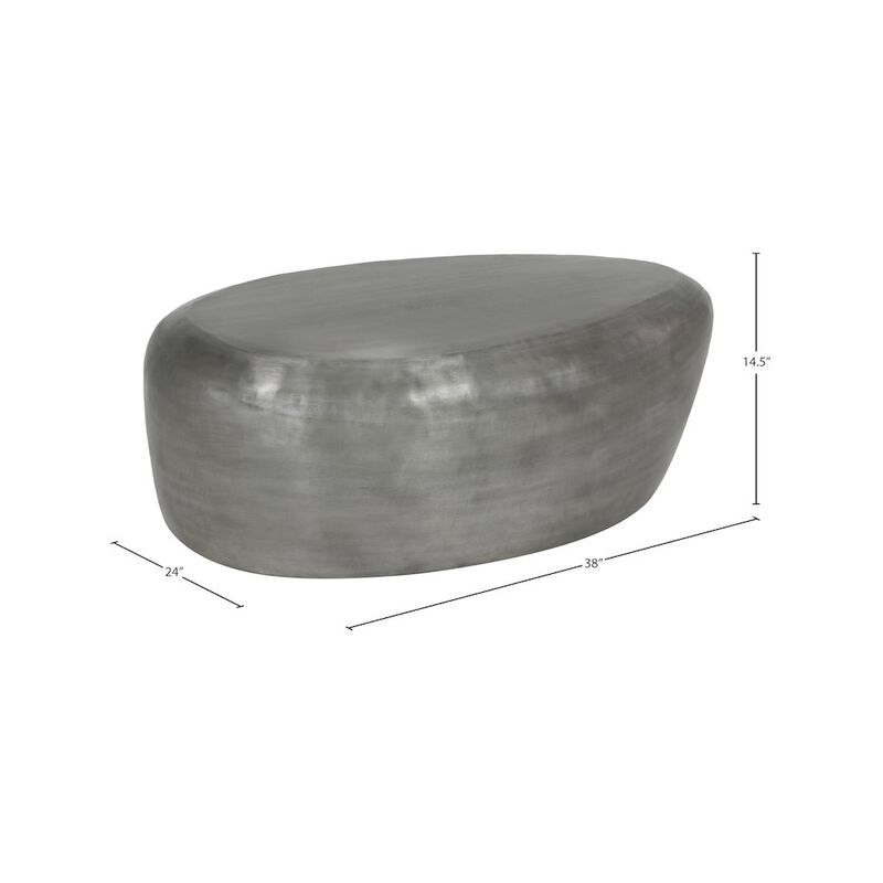 Meridian Furniture Capsule Silver Aluminum Coffee Table