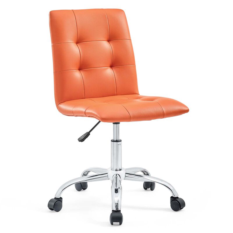 Modway Furniture - Prim Armless Mid Back Office Chair Orange image number 2