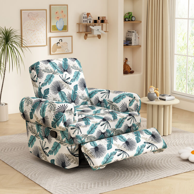 Merax Manual Recliner Chair with Rocker & Swivel Base
