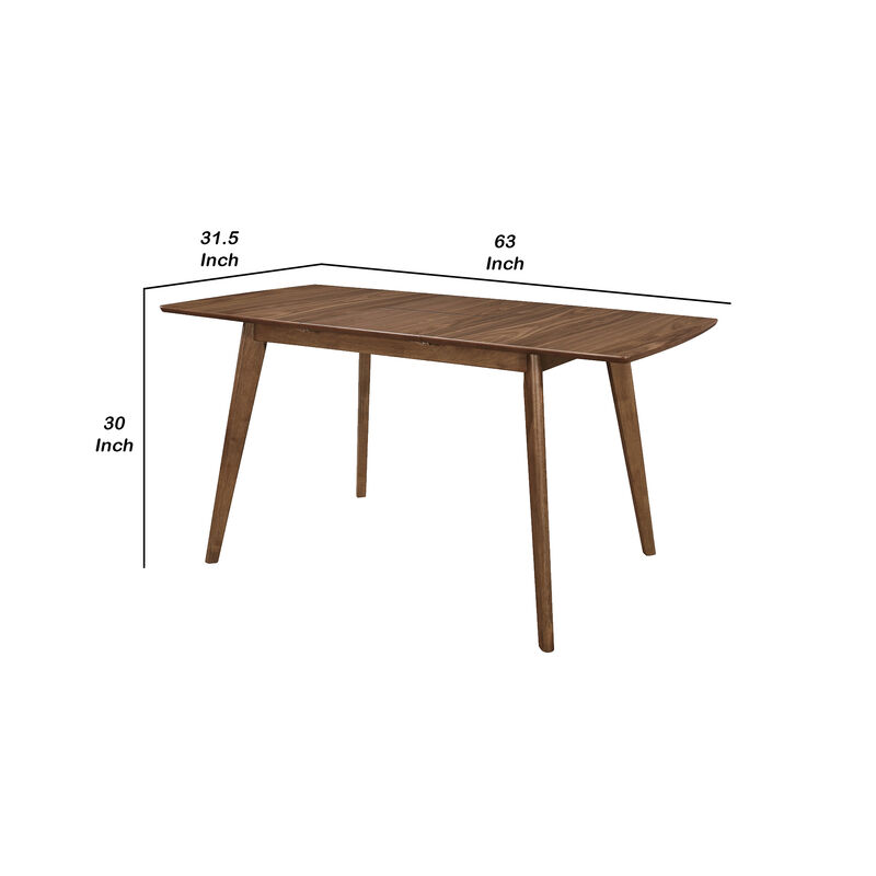 30 Inch Mid Century Modern Wooden Dining Table, Brown