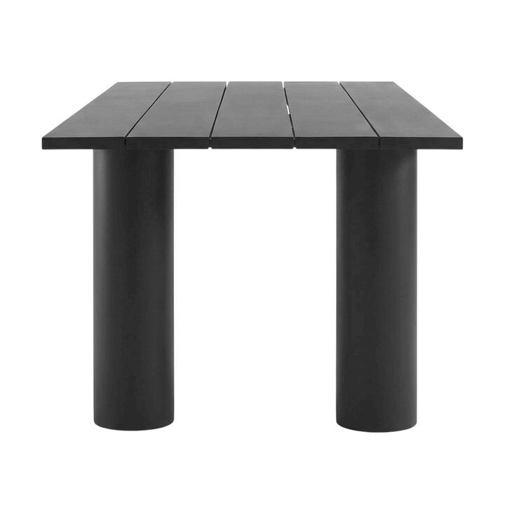 Outdoor Patio Dining Table, Aluminum Top, Rectangular Design, Outdoor Use