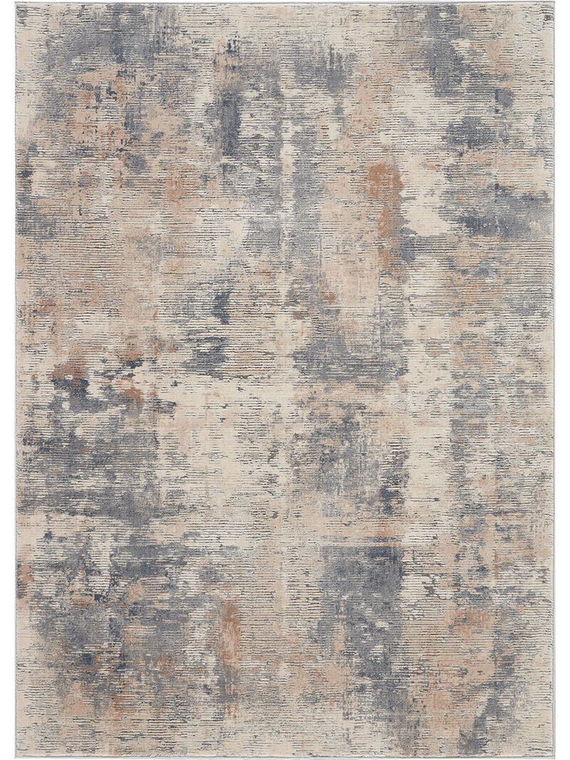 Rustic Textures RUS05 Beige/Gray 3'11" x 5'11" Rug