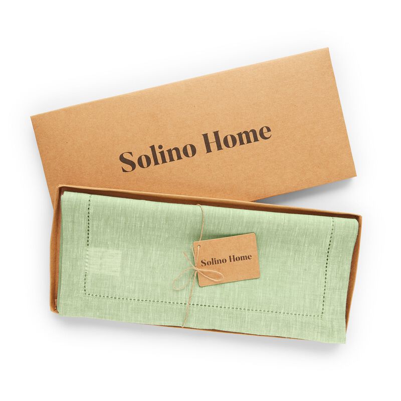 Solino Home Milan 100% Linen Table Runner &ndash; Handcrafted, Machine Washable, Perfect for Holiday and Everyday Dining