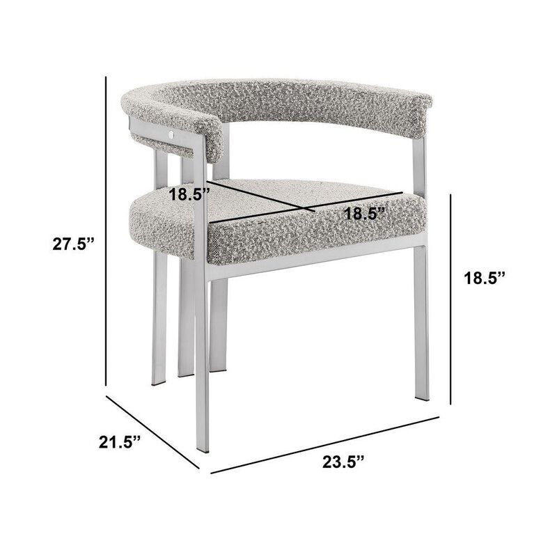 Glam gatsby Rich gray side chairs - Set of 2