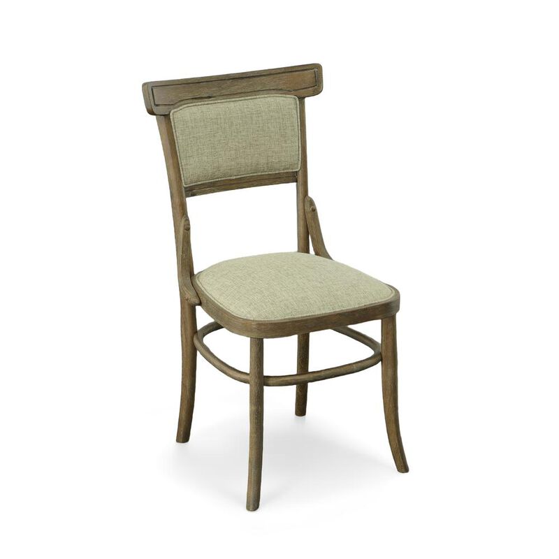 Carolina Living Diana Dining Chair - Set of 2 - Vintage Walnut - Peppered Upholstery