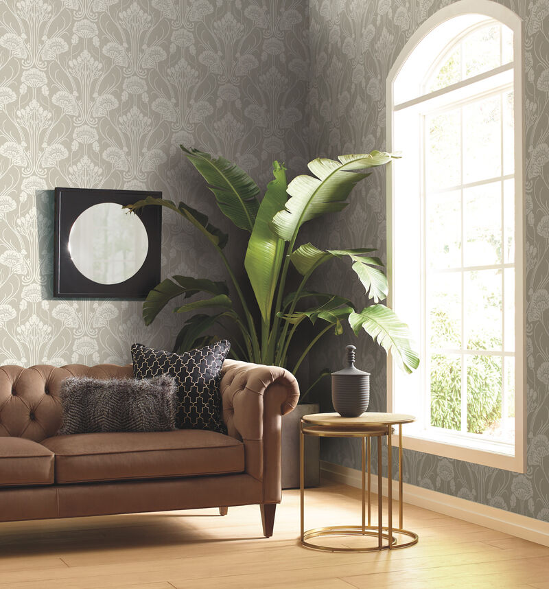 Nouveau Damask Beige Wallpaper image number 1