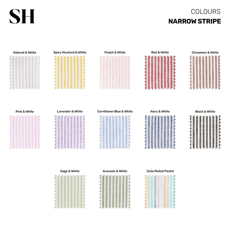 Linen Dinner Napkins - Narrow Stripe image number 6