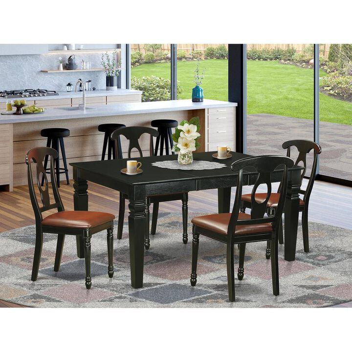5 Pc Dining room set for 4-Dinette Table and 4 Kitchen Chairs